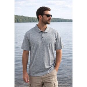 Ski-Doo Polo Grey Short Sleeves Men's Size L - New‎ With Tags